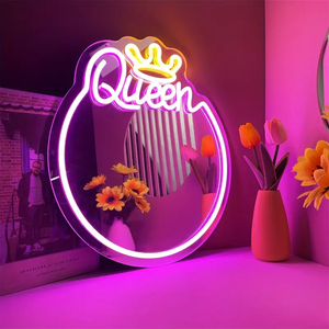 Enseigne au néon gravée de la reine du miroir, tenture murale LED à intensité variable <span class=keywords><strong>pour</strong></span> la maison, le studio, le salon, le tatouage, la Saint-Valentin ou un cadeau d'anniversaire - Product Image 3