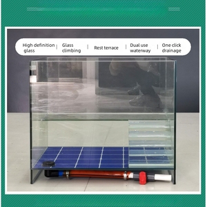 <span class=keywords><strong>Custom</strong></span> Transparant Milieuvriendelijk Reptiel Terrarium Aquarium Aquarium Met Zonnebakken Platform Hoge Heldere Glazen Schildpad Tank - Product Image 3