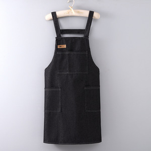 Tùy Chỉnh No-Tie Vải Tạp Dề Logo Khách Sạn Thợ Làm Tóc Salon Nhà Bếp Cắt Tóc Nhà Hàng Đầu Bếp Nấu Ăn Denim Tạp Dề Cho Nam Giới Và Phụ Nữ - Product Image 6