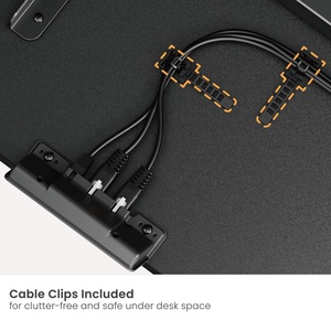 Giá rẻ văn phòng Ergonomic bảng máy tính lên Ergo Chiều cao có thể điều chỉnh động cơ kép điện 3-giai đoạn đứng bàn chân khung Úc - Product Image 4