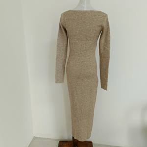 Nuovo abito da donna autunno estate abito elegante abbigliamento Casual abito profondo scollo a V su misura lavorato a maglia per le donne - Product Image 2