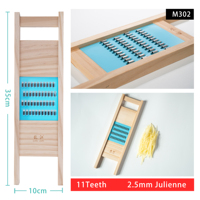 Professionele handmatige mandoline snijmachine groentesnijder 2,5 mm medium julienne massief houten roestvrijstalen mes kartonnen verpakking voor ui
