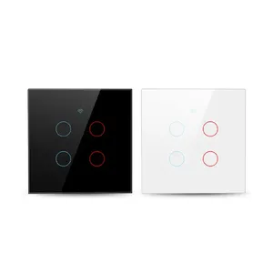 Tuya Wifi <strong>Controlled</strong> Smart EU US 1 2 3 4 Gang Light Wall <strong>Switch</strong> Touch <strong>Switch</strong> Work with Alexa and google Home - Product Image 4