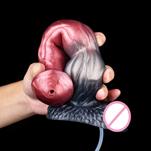 NNSX Fantasy Realistic <strong>Horse</strong> Penis Knot Ejaculation <strong>Dildo</strong> Silicone Squirting Penis <strong>Large</strong> Anal Plug Sex Toys for Women Men - Product Image 6
