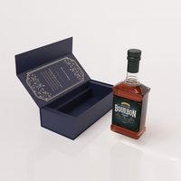 Carton de bouteille de vin d'emballage de whisky et de spiritueux en gros, Carton cadeau pour boîte-cadeau de bouteille de vin unique