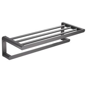 Toallero de pared Yao Peng con 4 barras y estante de almacenamiento de 2 niveles, organizador de baño - Product Image 5