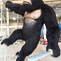 Modèle de gorille animatronique fait à la main avec fourrure, équipement d'intérieur pour parc d'attractions, King Kong