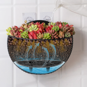 กระถางดอกไม้เรซิ่นติดผนังสำหรับตกแต่งสวนที่บ้านเป็นมิตรต่อสิ่งแวดล้อม (ขนาดเล็ก/ขนาดใหญ่) - Product Image 4