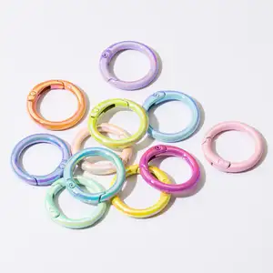 Wholesale O-Ring spring open key chain 20 25mm spring ring open key chain metal key ring for toy wallet bag accessories metal