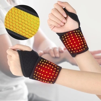 Paire de supports de poignet auto-chauffants à compression pour le badminton, les sports et les activités de charge, avec bandes de mousse articulées