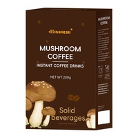 Café aux champignons sans sucre, sachet de 200 g, poudre de café instantanée
