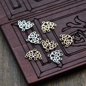 Colgante de nube auspiciosa de cobre puro, 14mm, chapado en oro y plata para hacer collares, joyería, componente DIY - Product Image 2
