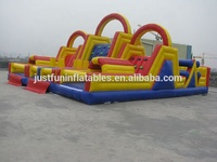 3 pièces géant adulte extérieur arrière-cour gonflable course d'obstacles défi fête location à vendre