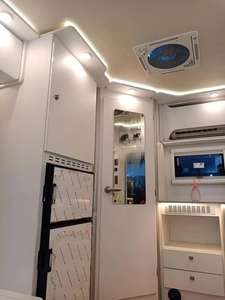 Petit camping-car tout-terrain remorque RV caravane Suspension indépendante lumières LED frein électrique Camping voyage cuisine tente - Product Image 4