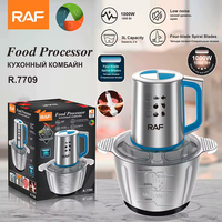 Hachoir Électrique Domestique à Quatre Lames Spirales Affûtées, Mini Robot Culinaire Portable