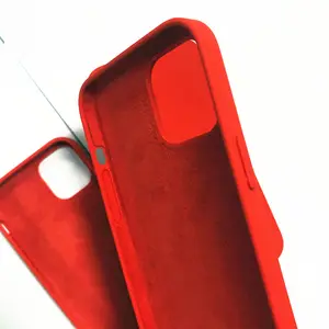 Coque de téléphone en Silicone liquide, TPU souple, antichoc, pour Iphone 12, 11