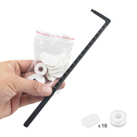 Kit de Règle de Mesure en Plastique pour Microblading et PMU, Outil de Positionnement pour l'Académie de Formation en Studio, Modèle Arc et Flèche pour le Repérage des Sourcils