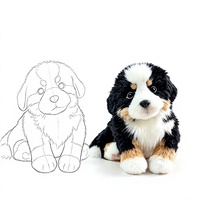 Peluche Gothique Chat Noir Papillon, Jouet en Peluche Doux avec Rembourrage en Coton PP, Cadeau pour Fans