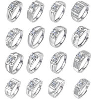 Cincin Kawin Minimalis Perak Sterling 925 dengan Zirkon untuk Pria |   Cincin Perhiasan Zirkon Mewah yang Dapat Disesuaikan 2025