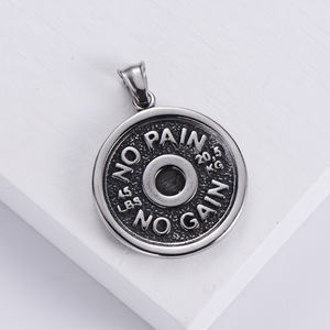 الفولاذ المقاوم للصدأ للرجال ، لا ألم ، لا كسب للياقة البدنية ، دمبلز ، دمبلز ، دلاية أنيقة ، دلايات وسحر - Product Image 1