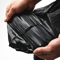 Usine En Gros Durable HDPE Robuste PE Couleur Noir Sacs À Provisions En Plastique Gilet Poignée T-shirt Sacs