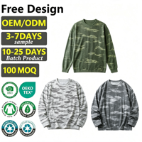 T-shirt à manches longues en tricot camouflage pour homme, de haute qualité, surdimensionné, décontracté, streetwear, vintage, vêtements de sport pour homme, sweat-shirt d'automne