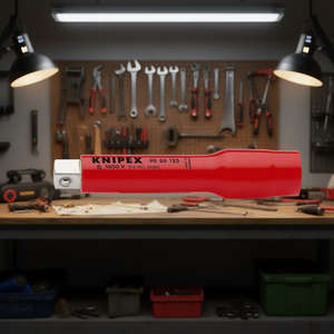Barra de extensión Knipex de 3/8 pulgadas con accionamiento cuadrado interno y externo, aislada para 1000V, fabricada en Alemania. - Product Image 3
