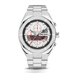 Reloj de pulsera de cuarzo de 43mm con esfera de logotipo personalizado de lujo para hombre, banda de Heavy Metal, nuevo estilo con bajo MOQ, Uhren barato - Product Image 2