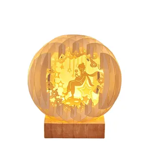WANG'S WORLD décoratif led veilleuses 3D papier sculpture décoration papier sculpture lampe veilleuse