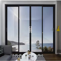 Système de porte coulissante en aluminium élégant, design moderne pour villas, bureaux, appartements, hôpitaux, porte coulissante en aluminium