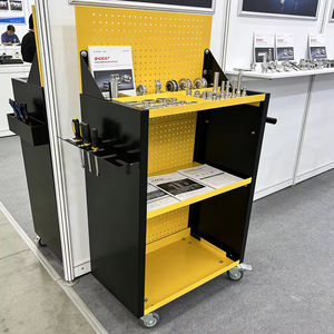 맞춤형 공구 카트 작업장 트롤리, 롤러가 있는 차고 수납 정리함, 분체 도장 판금 제작 - Product Image 4