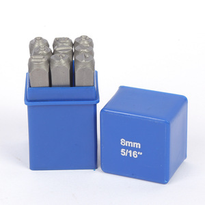 <b>Leather</b> Punch <b>Tools</b> 8mm 5/16 In Steel Industrial Grade Stamping <b>Tool</b> Set Blue Box Packaging - Product Image 1