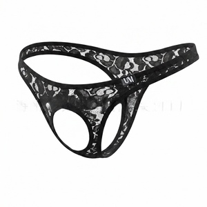 Vente directe d'usine : <span class=keywords><strong>String</strong></span> transparent sexy en nylon à entrejambe ouvert pour hommes gays, taille basse, séchage rapide, respirant - Product Image 1