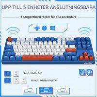 AJAZZ AK871 Keyboard Mekanik Nirkabel untuk Kantor dan Gaming Win Mac 87 Tombol TKL Hot Swappable OEM Height Keycaps