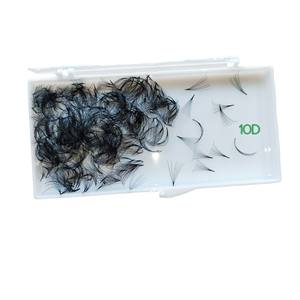 Venta al por mayor 8D 9D 10D coreano PBT Premade Fan Extensiones de pestañas con calor Bonded estrecha Base puntiaguda Fábrica hecha en Vietnam - Product Image 1