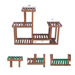Support à plantes multi-niveaux Woodbuddy, étagère en bois à 3 niveaux pour intérieur, extérieur, balcon, jardin, rangement - Product Image 5