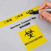 Sac refermable en PE pour déchets biologiques et échantillons, idéal pour la pharmacie et l'utilisation médicale, personnalisable