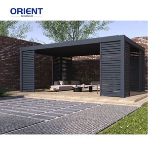 Pérgola de aluminio directa de fábrica 3M X 6m Precio barato Aluminio Lean en pérgola Perfiles de extrusión de aluminio para exteriores para pérgola - Product Image 5