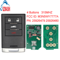 SZMAISHI Clé de voiture en gros pour Chevrolet Corvette 2005-2013 / Clé intelligente à 4 boutons PN 25926479/ M3N5WY7777A Télécommande vierge