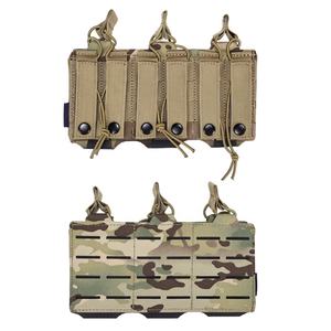 SINAIRSOFT - Bolsa Táctica Triple para Cargadores, Corte Láser, Camuflaje, Nailon 500D, Molle, para Cargadores de 5.56 mm - Product Image 2
