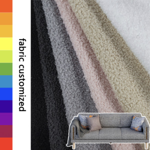 Hot Bán Sang Trọng 100% Polyester Bông Len Dệt Kim Bọc Vải Nhuộm Đồng Bằng Phong Cách Thoáng Khí Sang Trọng Bìa Công Nghệ Cho Ghế Sofa - Product Image 2
