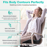 Coussin de fesses orthopédique antidérapant chaise de bureau mi-ferme oreiller assis soulagement de la douleur coussin de siège de voiture en mousse à mémoire de forme Anti-décubitus