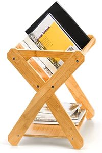 Caddie à livres pour enfants en bambou avec étagère Bibliothèque en bambou Organisateur de rangement pour livres Étagère à livres pour chambre d'enfant Salle de jeux - Product Image 2