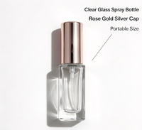 Botol Parfum Mini Kaca Transparan Isi Ulang 3ml 5ml 10ml untuk Wanita, Botol Sampel Parfum Kosong untuk Perjalanan