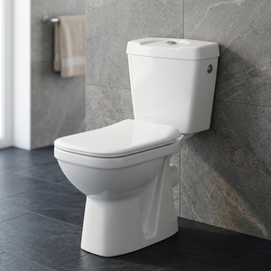 Ensemble WC et lavabo en céramique à double chasse, design italien, avec siphon en P, pour salle de bain de luxe - Product Image 4
