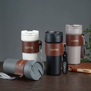 Taza de Café Reutilizable de Acero Inoxidable de Doble Pared, 16 oz, a Prueba de Fugas, Aislada al Vacío, Ecológica, para Viajes y Campamento, con Logotipo Personalizado - Product Image 4