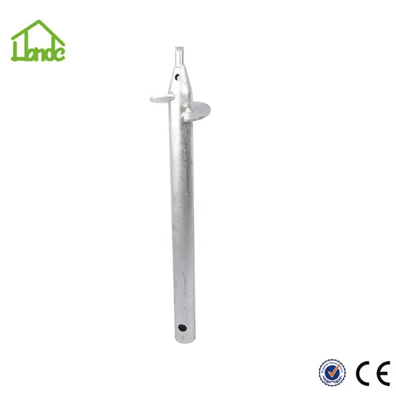Easy to install galvanized pile earth helix anchors piles fence post spike support ground screw holder anchor