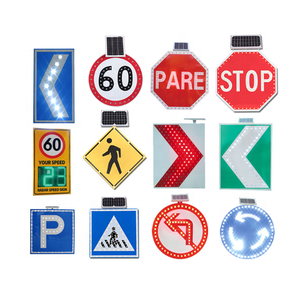 Segnale di sicurezza stradale ad energia solare segnale di avvertimento della luce lampeggiante segnale di arresto del traffico a Led segnale di velocità Radar - Product Image 6