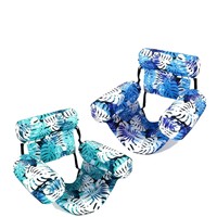 Fauteuil flottant gonflable à trois tubes, chaise pliante portable pour piscine, jouet aquatique, hamac, radeau flottant en polyester