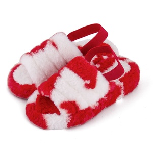 Pantofole da esterno per interni <span class=keywords><strong>con</strong></span> piattaforma in pelliccia sintetica da donna di nuova moda <span class=keywords><strong>con</strong></span> comodo elastico posteriore e peluche - Product Image 3